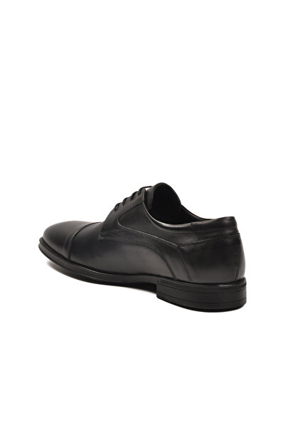 Fosco Black Genuine Leather Large Size Men's Classic Shoes 1594 m