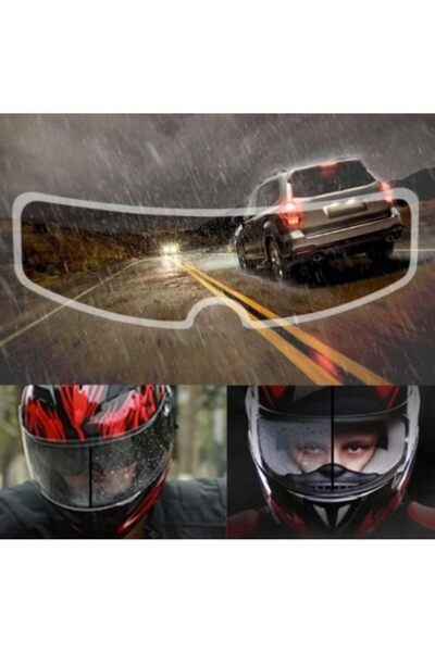 Yıldızhane Motosiklet Kaskı İçin Yağmur Kaydırıcı Buğu Önleyici Motosiklet Ka...