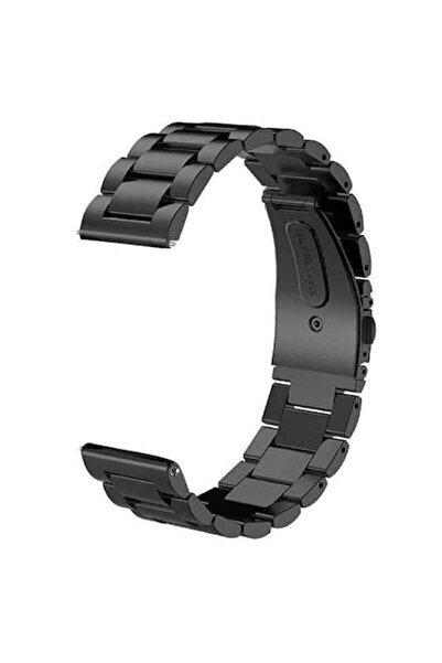 Edman Curea metalică 3Z pentru Samsung Gear S3 cu eliberare rapidă, 22 mm, neagră