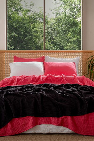 MYLASA HOME Muslin Bedspread Ultra Soft High Quality 4 Layers Muslin Pike (Single Size (240X280 cm)