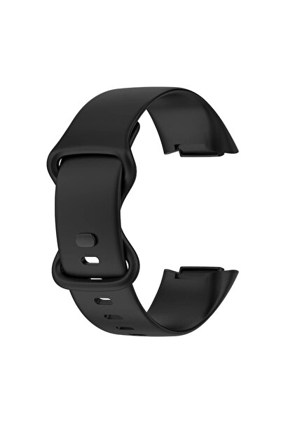 Edman Curea din silicon pentru Fitbit Charge 5, mărimea L, neagră