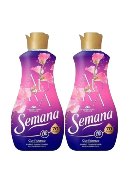 Semana Set of 2 x Aura Confidence Super Concentrated Fabric Softener, 70 washes, 1.4l