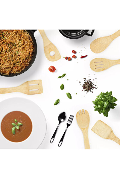 SanDonna Set of 7 bamboo kitchen utensils