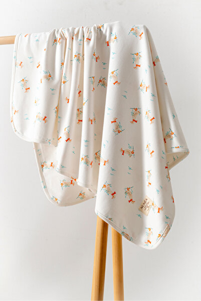 NUNEA %100 Pamuk Oeko-Tex Sertifikalı Çift Kat Bebek Örtü&Battaniye 100×85 cm...