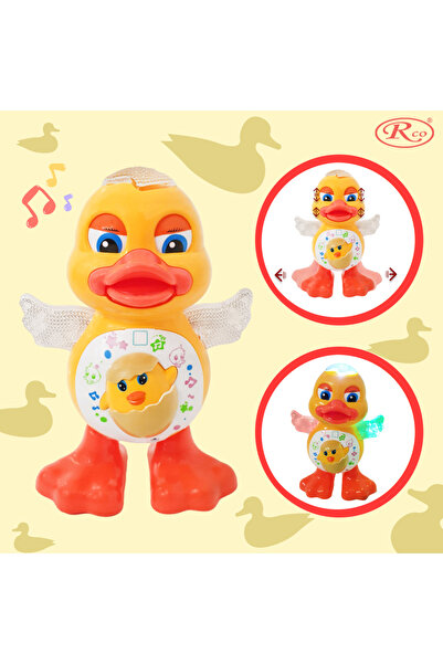 RCO Jucarie Interactiva muzicala, cu lumini multicolore, Ratusca Dansatoare, 19x15 cm