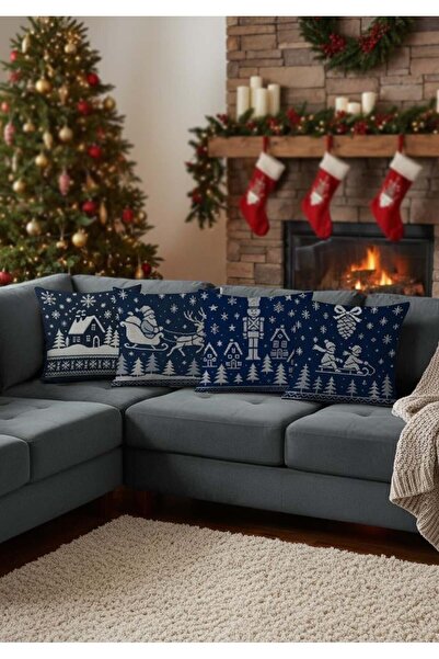 Markaev Новорічна ковдра з 4-ма подушками з різдвяною тематикою 1042