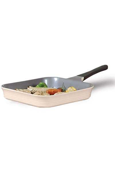 Brandi Ceramic 28 cm Grill Pan (Cream)