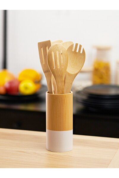 SanDonna Set of 7 bamboo kitchen utensils