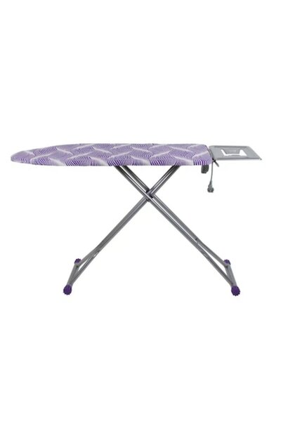 Zilan ironing board with socket, 114x38 cm, multicolor, round tube legs
