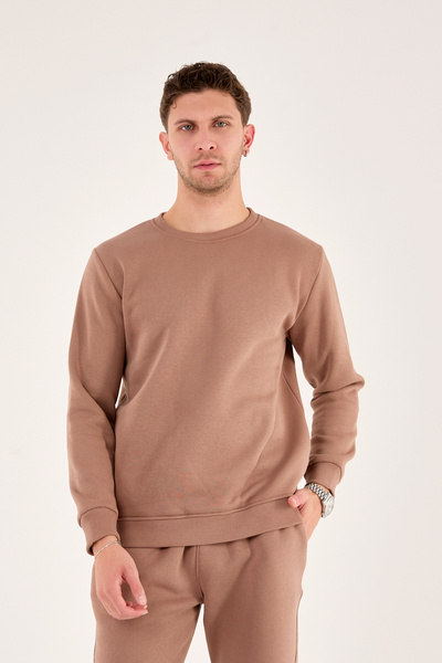 Pavotti Ανδρικό φούτερ με λαιμόκοψη με 3 ράβδους και εσωτερικό φλις (Puff Fab...