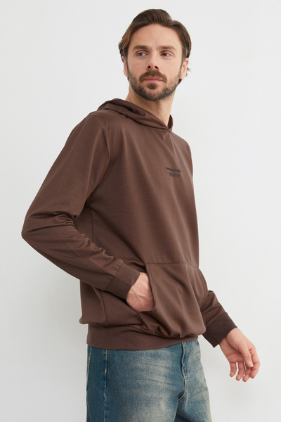 Fulla Moda Φούτερ με κουκούλα με στάμπα με κείμενο Mountain Range