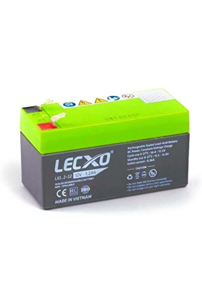 Lecxo بطارية الرصاص الحمضية المختومة (SLA) 12 فولت 1.2 أمبير/ساعة - احتياطية ...
