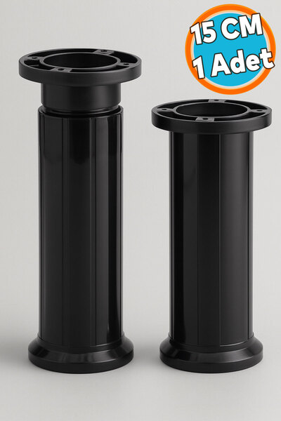 NZB Ayarlanabilir Siyah Plastik Ayak Dolap Mobilya Tezgah Yükseltici Yükseltm...