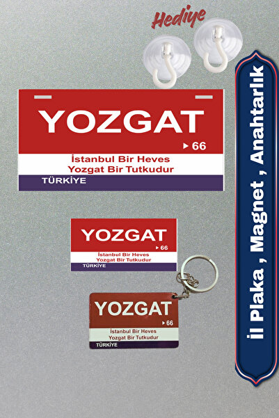 DURUSA Placă decorativă retro "Yozgat", Magnet retro, breloc cm, Semn decorat...