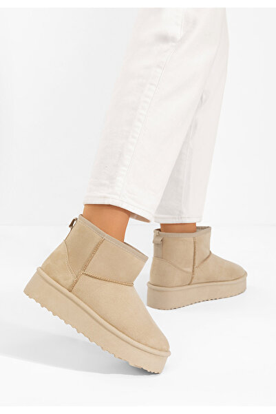 B T Shoes Cizme tip ogg Esmira bej