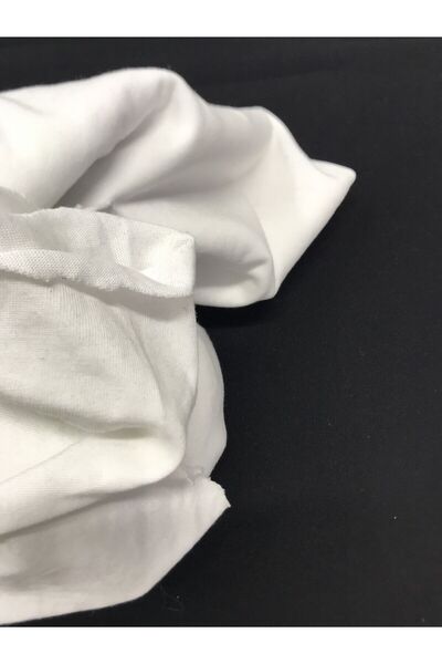Yiğit Kumaş Cotton Polyester Single Jersey Fabric, Piece 110X150 cm White Color