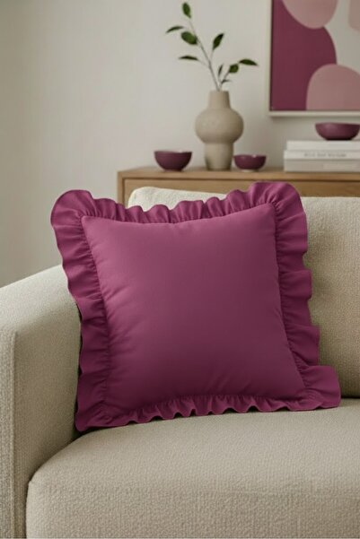 Mery Tekstil Şık Dekoratif %100 Pamuklu Kırlent Kılıfı 43x43 cm