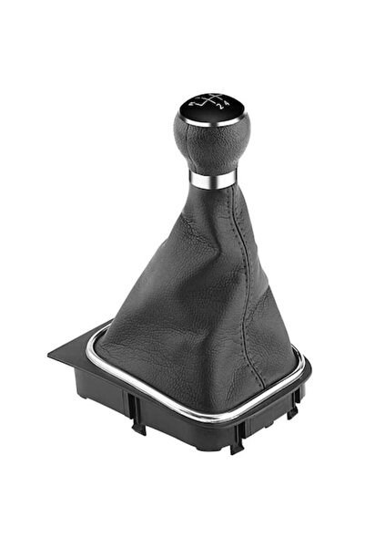 Edman Manșon schimbător de viteze cu buton și husă pentru VW Golf 5 și VW Golf 6, 5 trepte