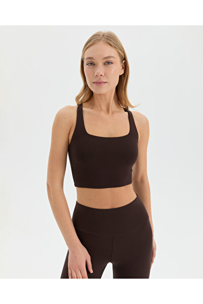 Ayma Active Brown Swimmer Yoga Bra