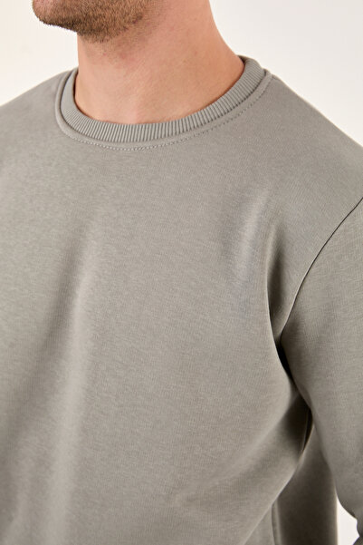 Pavotti Erkek 3 İp Bisiklet Yaka İçi Polarlı Sweat (Puf Kumaş)