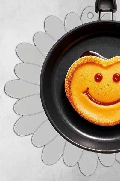 Pazar Kapısı Non-Slip Base Coaster Scented Silicone Coaster Light Gray