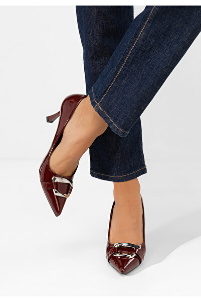 B T Shoes Pantofi cu toc subtire Jenita grena