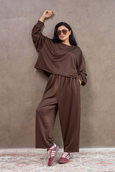 KÜÇÜĞÜM BUTİK Coffee Casual Double Set