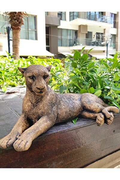 hediyeburda Yatan Panter Heykeli 39x18 cm