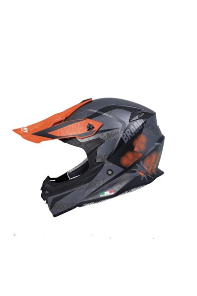 Sway Pow Full Face Tam Korumalı Kask (L/59-60cm) Siyah - Turuncu