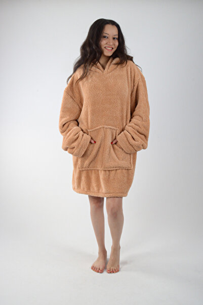 REİNA TEKS Welsoft Hooded Wearable Tv Blanket 1 Piece Unisex Plush Oversized Poncho Robe