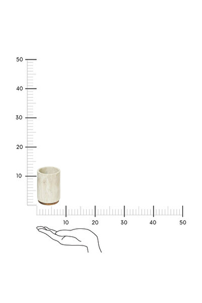 Other Côme TOOTHBRUSH MUG, marble effect, beige