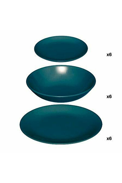 Other Set de tacâmuri Colorama, 18 piese, albastru, FABRICAT DIN PIATRĂ