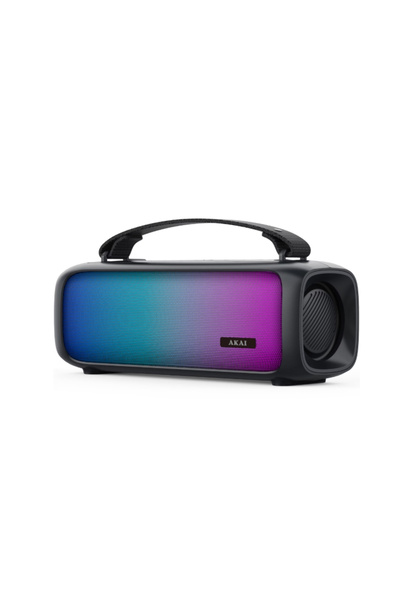 AKAI Portable speaker ABTS-08BK, Bluetooth, FM Radio, USB, Aux-In, RGB, Black