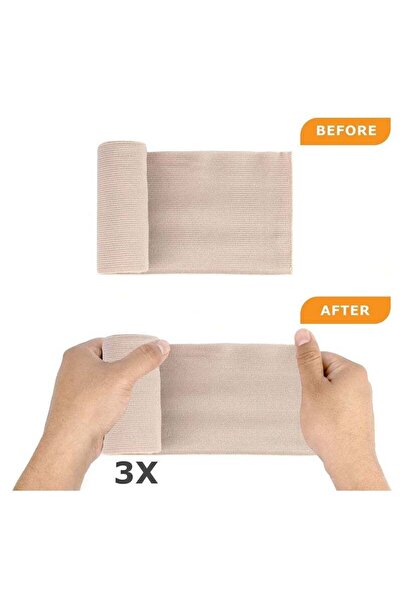 CREPO Elastic Bandage with Clip - Compression Bandage for Muscle and Joint Support, Pain and Swelling Relief - 3 Pack