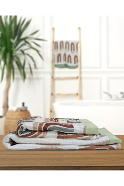 Perky Moth مجموعة مناشف حمام من الموسلين مكونة من 4 طبقات |   طقم مناشف |   منشفة |   طقم مناشف | طقم حمام تركي | منشفة زينة