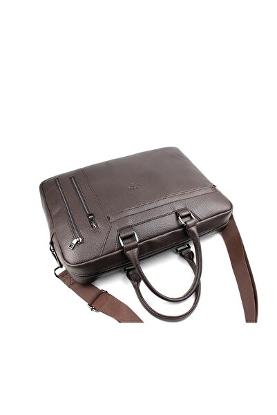 deri,se club حقيبة رجالية بنية اللون مقاس 15 و16 بوصة للوثائق والكمبيوتر المحمول