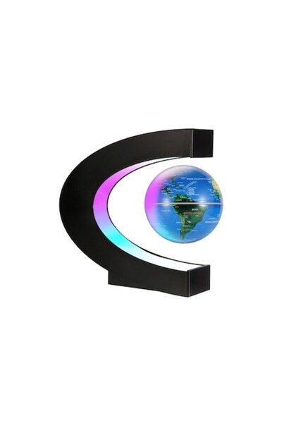 Doty Blue Earth Floating Magnetic Globe - Rotating LED Decoration, 18 x 18 cm, Black/Blue