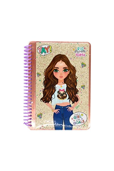 Big Dream Girls Τετράδιο για γραφή και ζωγραφική, με χρυσή λάμψη, 700 φύλλα +...