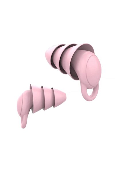 Edman Set de 2 dopuri de urechi, nano silicon 3D, reutilizabile, reducere a zgomotului 40dB, impermeabile, roz