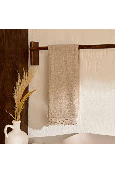Karaca Home Artisan Soil 100% Cotton Face Towel Beige 50X90 cm