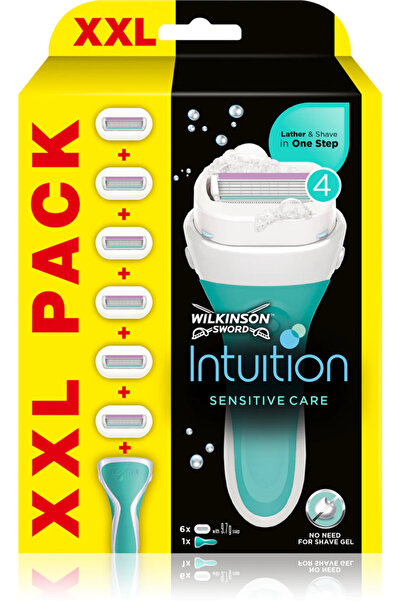Wilkinson Intuition Sensitive Care razor set with 6 refills