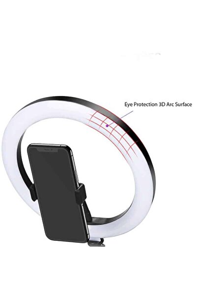 APEXEL APL-FL10JJ13Y Selfie Ring Light, 26cm Diameter, with Mini Tripod and Phone Holder