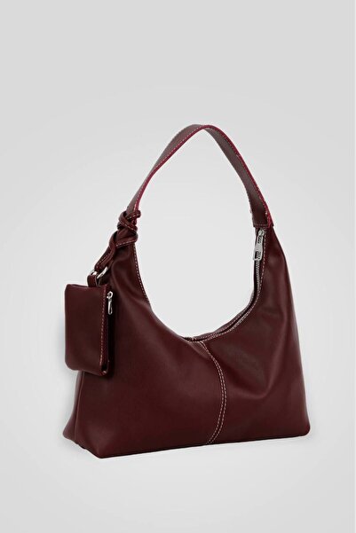 KIRASE Νέα γυναικεία τσάντα ώμου από μαλακό δέρμα με λεπτομέρεια μίνι πορτοφό...