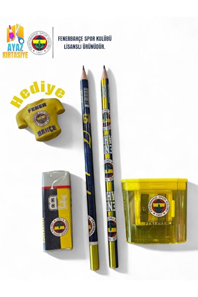AYZTOYS KIRTASİYE Fenerbahçe Lisanslı Kalem Seti 5 Parça- Öğrenci Okul Seti B...