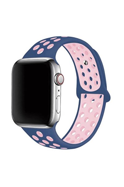 Edman Curea sport din silicon pentru Apple Watch (38/40/41 mm), mărimea L, albastră/roz