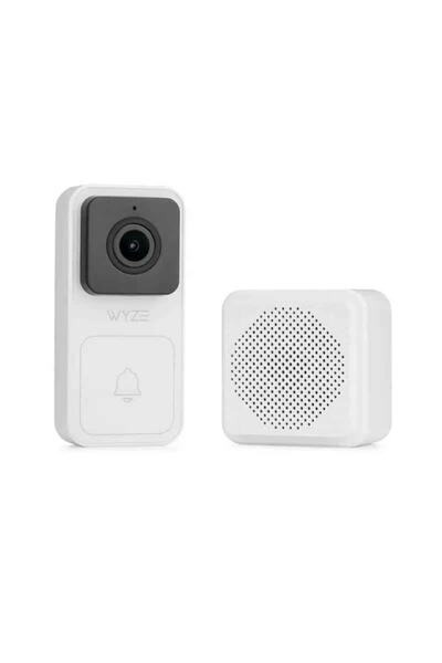 Wyze Sonerie video (sonerie inteligentă wireless cu cameră), HD 1080p, audio bidirecțional, alb