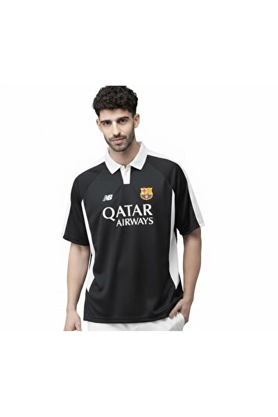 STITCH by MH Men's FC Barcelona-Inspired open flacket style Oversized T-shirt