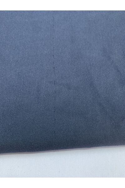Yiğit Kumaş Lakost Polyester Fabric, Piece 55X190 cm Navy Blue (Has Needle Traces)