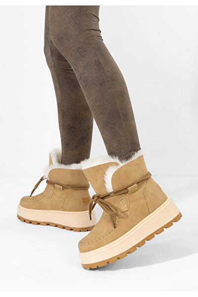 B T Shoes Ghete cu platformă Dionea kaki