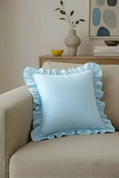 Mery Tekstil Stylish Decorative 100% Cotton Throw Pillow Cover 43X43 cm